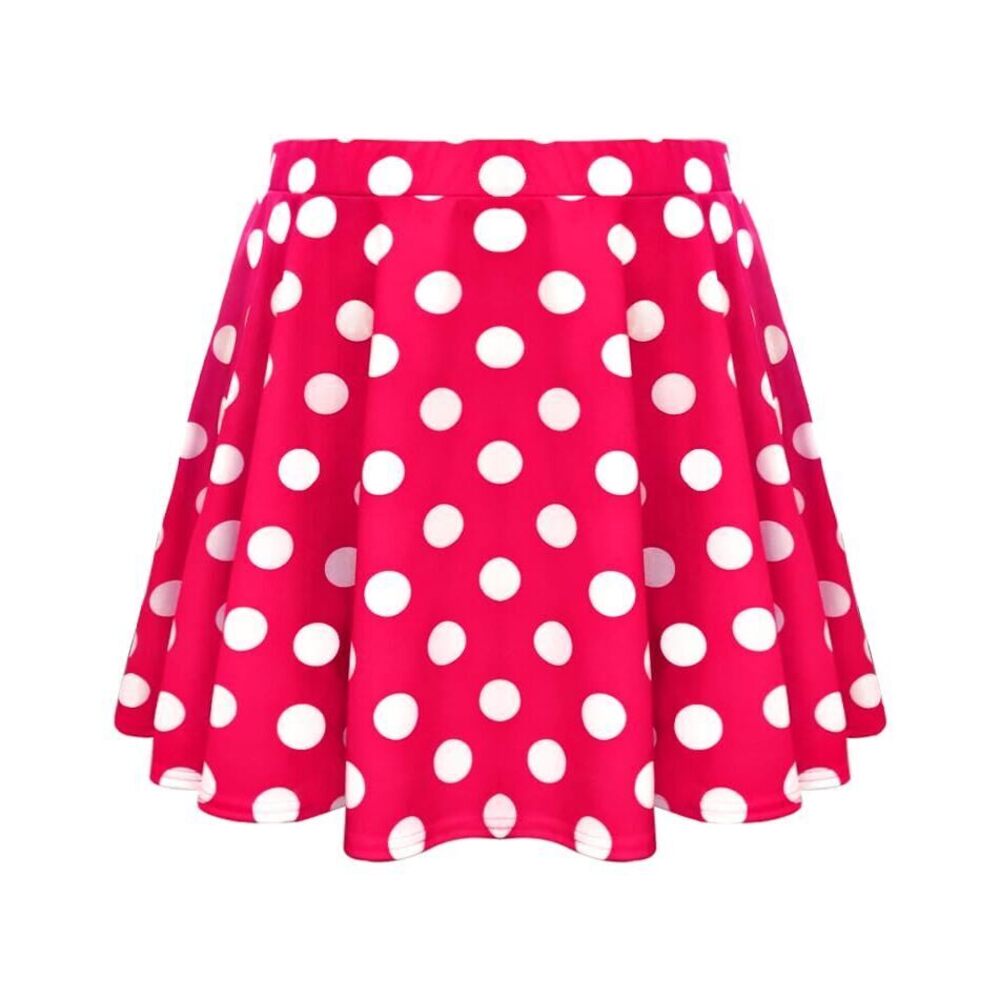 1843 Plus Size Skirt for Curvy A-Line Flowy Hem Skirts for Schoolgirl Cute